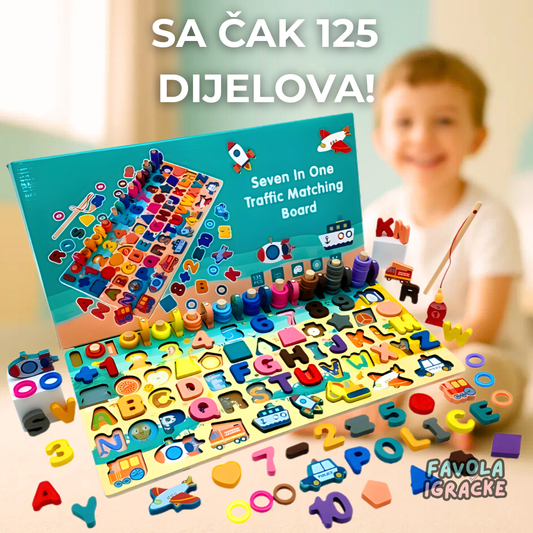 7 U 1 Edukativna Tabla - 125 Dijelova