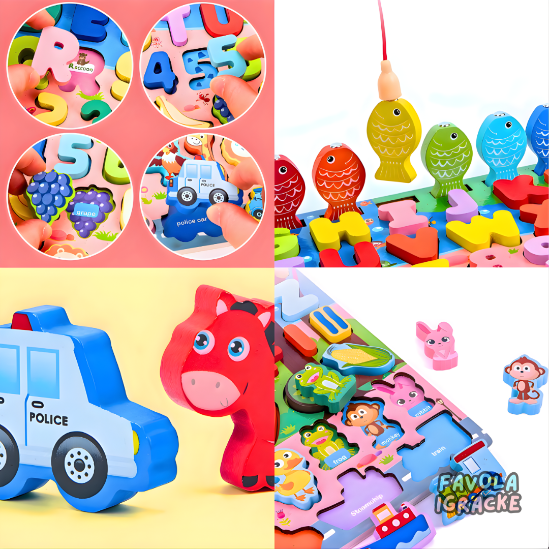 7 U 1 Edukativna Tabla - 125 Dijelova